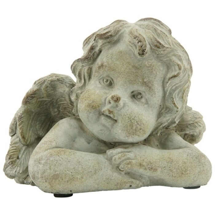 angel stone art zement resting angel with hands under chin 1pc 240912024228