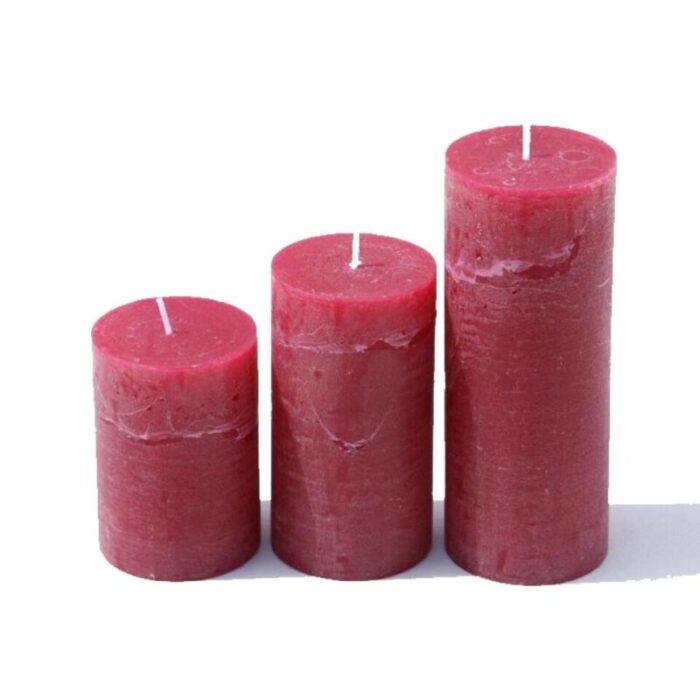 candle rustica burgundy 7x10cm 241002054027