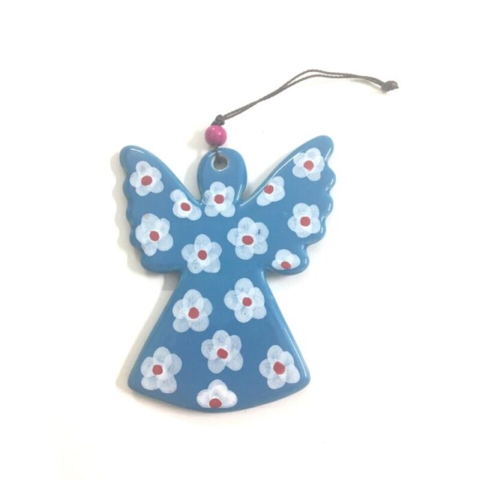 ceramic ornament angel turquoisewhite 240912042427