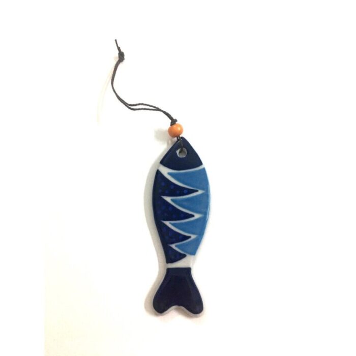 ceramic ornament fish blue mix 240912042425