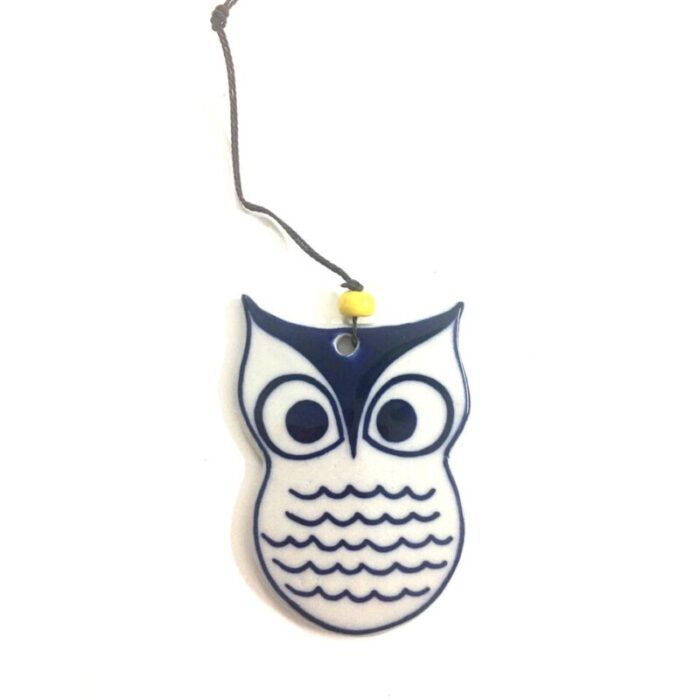 ceramic ornament owl creamnavy 240912042425