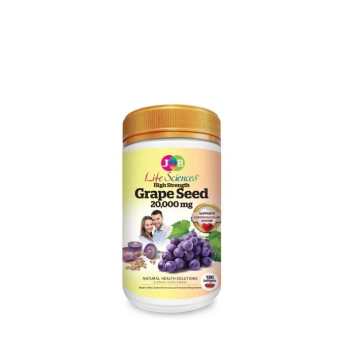 jr life sciences high strength grape seed 20000mg from fresh grape seed 180 softgels 240524054541