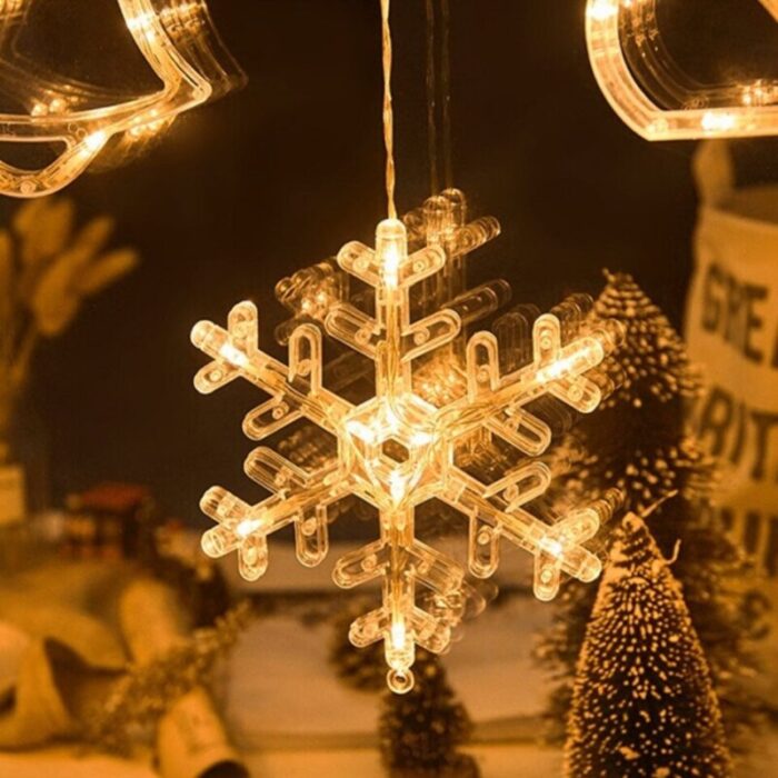 led battery operated light with christmas ornament snowflake 241002053928